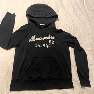 Medium Black Abercrombie & Finch Hoodie Sweatshirt
